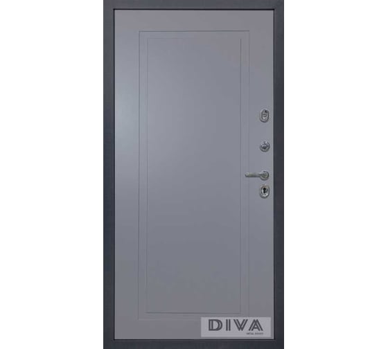 Дверь DIVA МД-39 2050x860 мм, правая, Серая-Н10 Силк Маус УТ-00075469