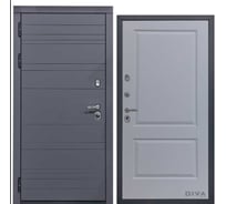 Дверь DIVA МД-39 2050x960 мм, левая, Серая-Д7 Силк Маус УТ-00075457