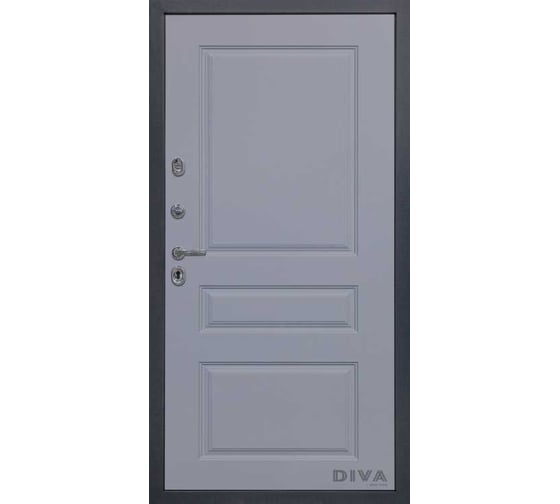 Дверь DIVA МД-39 2050x960 мм, левая, Серая-Д13 Силк Маус УТ-00075437