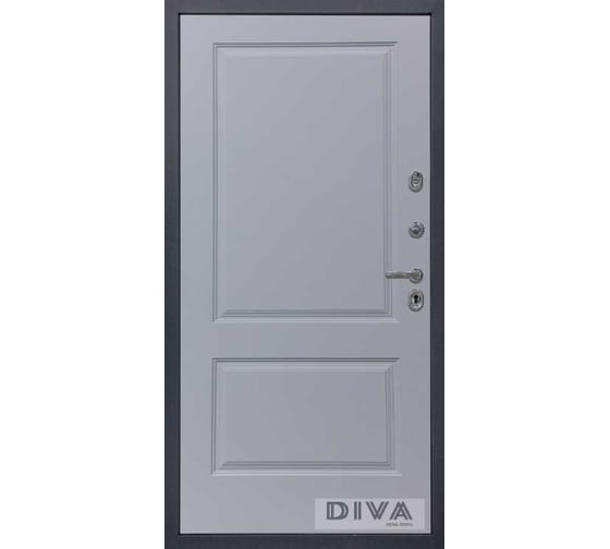 Дверь DIVA МД-39 2050x860 мм, правая, Серая-Д7 Силк Маус УТ-00075456