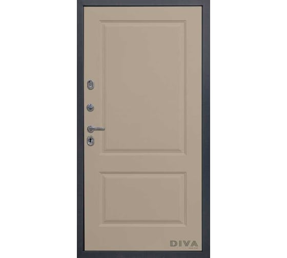 Дверь DIVA МД-39 2050x860 мм, левая, Серая-Д7 Софт Шампань УТ-00075459