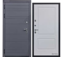 Дверь DIVA МД-39 2050x860 мм, левая, Серая-Д7 Белый софт УТ-00075453