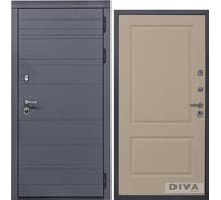 Дверь DIVA МД-39 2050x960 мм, правая, Серая-Д7 Софт Шампань УТ-00075462