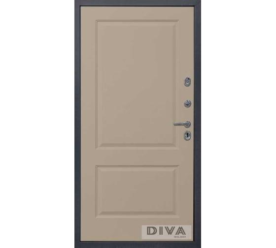 Дверь DIVA МД-39 2050x960 мм, правая, Серая-Д7 Софт Шампань УТ-00075462