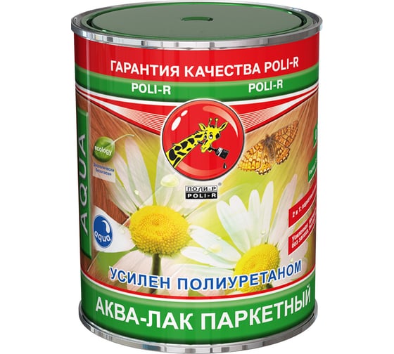 Аква-лак паркетный Poli-R глянцевый, 0,75 л 22519
