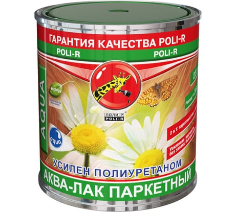 Аква-лак паркетный Poli-R матовый, 2,5 л 22522