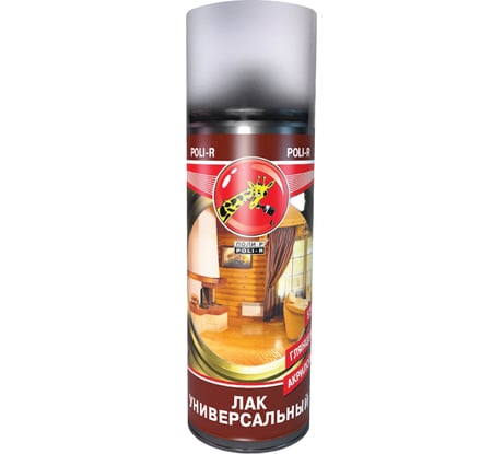 Лак универсальный Poli-R глянцевый аэрозоль, 520 мл 15715