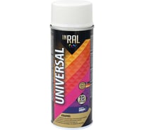 Эмаль INRAL UNIVERSAL (аэрозоль; белая матовая; 400 мл; RAL 9003) 26-7-6-003