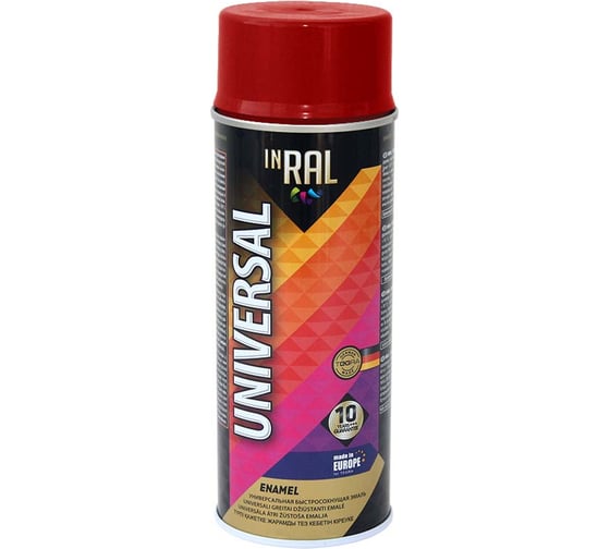 Эмаль INRAL UNIVERSAL (аэрозоль; красная; 400 мл; RAL 3002) 26-7-6-024 1