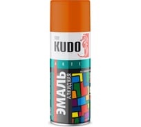Аэрозольная краска в баллончике KUDO высокопрочная алкидная универсальная глянцевая RAL 2004 оранжевая KU-1019