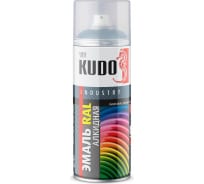 Эмаль универсальная высокопрочная индустриальная алкидная глянцевая KUDO RAL 7035 светло-серый KU-07035