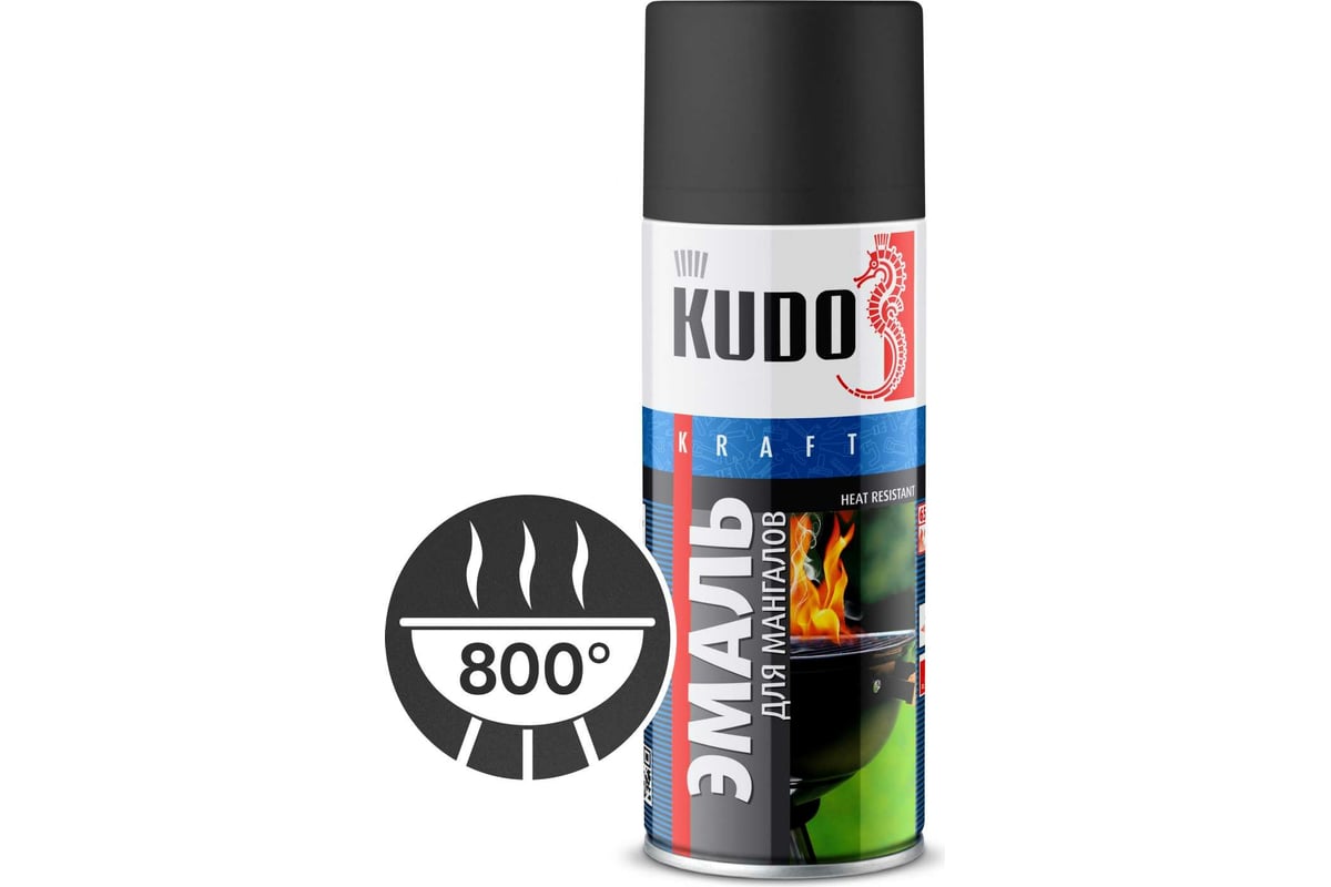  термостойкая для мангалов KUDO чёрная KU-5122 - выгодная цена .