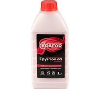 Универсальная грунтовка глубокого проникновения KRAFOR 1 л (12) красная этикетка 27 337