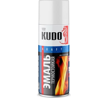 Эмаль термостойкая KUDO белая 0.52 л KU-5003