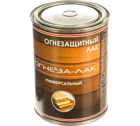 Универсальный огнезащитный лак ОГНЕЗА-ЛАК глянцевый, бесцветный, ведро 1 л 0.8 кг 105062