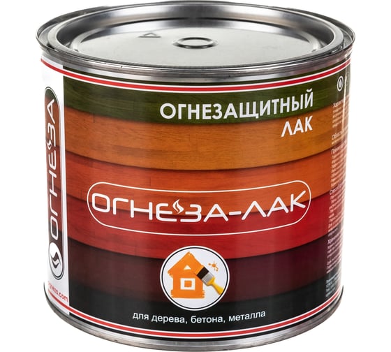 Огнезащитный акриловый лак для древесины и материалов из неё ОГНЕЗА-ЛАК-ОД матовый 105060