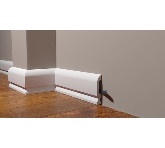 Напольный ударопрочный влагостойкий плинтус под покраску Decor-Dizayn 100x18,1x2000 мм DD700 1