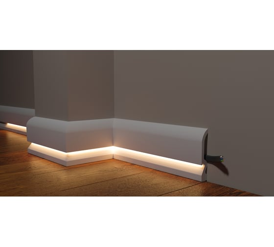 Напольный ударопрочный влагостойкий плинтус под покраску Decor-Dizayn 100x18,1x2000 мм DD700