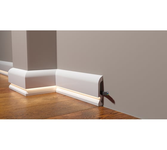 Напольный ударопрочный влагостойкий плинтус под покраску Decor-Dizayn 100x18,1x2000 мм DD700