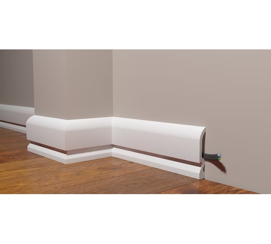 Напольный ударопрочный влагостойкий плинтус под покраску Decor-Dizayn 100x18,1x2000 мм DD700
