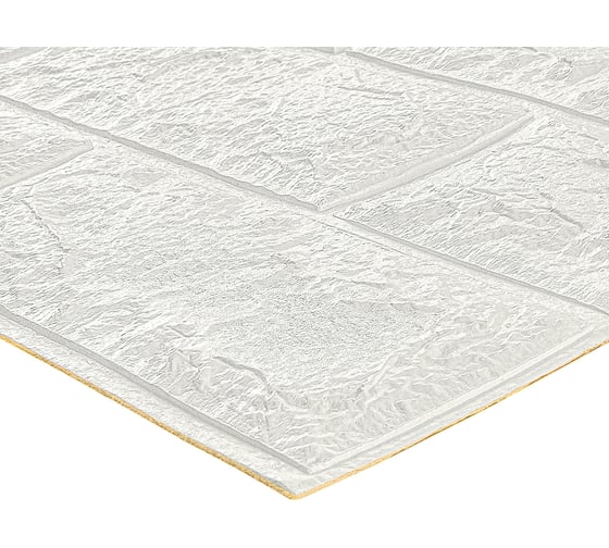 Комплект 3d панелей для стен LAKO классический кирпич белый, 70x77 см, 5 шт. LKD-01-04-501-KO