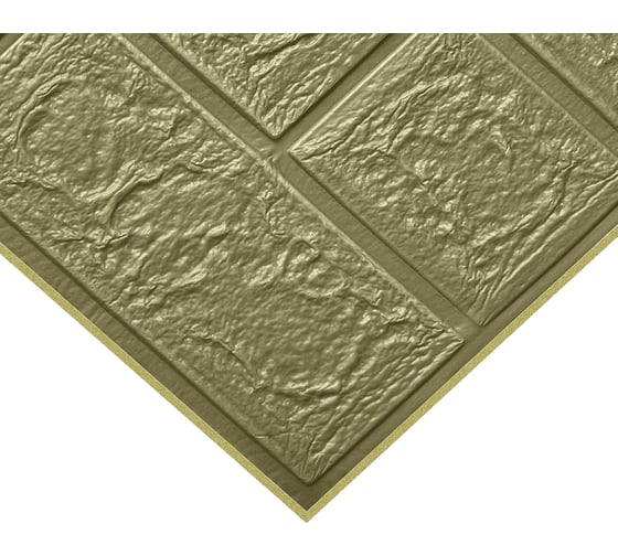 Мягкая самоклеящаяся 3d панель LAKO классический кирпич серо-зеленый, 70x77 см LKD-01-04-08