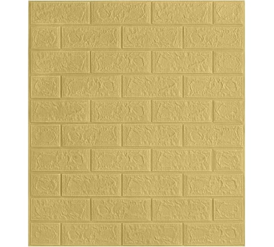 Рулон 3d панель для стен LAKO классический кирпич желтый песок, 70x600 см LKD-01-04-107-RU