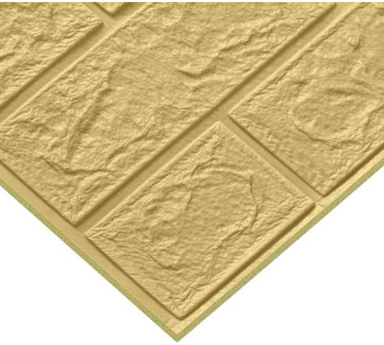 Рулон 3d панель для стен LAKO классический кирпич желтый песок, 70x600 см LKD-01-04-107-RU