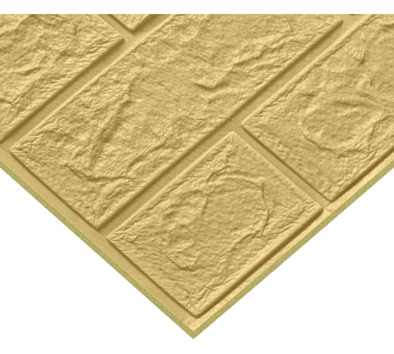 Мягкая самоклеящаяся 3d панель LAKO классический кирпич желтый песок, 70x77 см LKD-01-04-07
