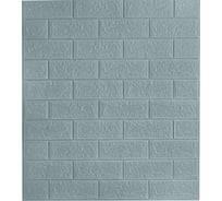 Комплект 3d панелей для стен LAKO классический кирпич сине-серый, 70x77 см, 5 шт. LKD-01-04-505-KO