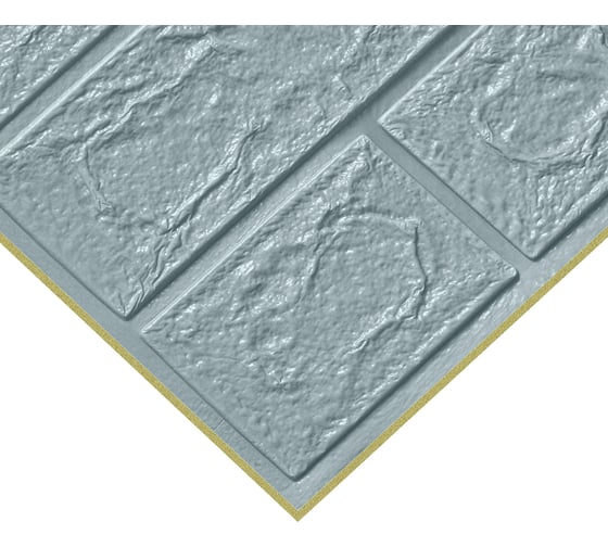 Комплект 3d панелей для стен LAKO классический кирпич сине-серый, 70x77 см, 5 шт. LKD-01-04-505-KO