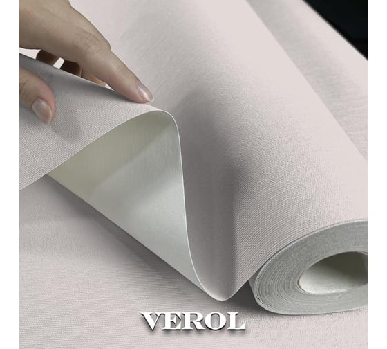 Флизелиновые обои Verol «Бежевые» 1.06x10 м, площадь 10.6 кв. м, на стену, декор для дома, виниловые на флизелине, метровые однотонные, компаньоны 17-ФОК-001-10/03298