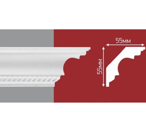Плинтус Decor Ek d103/80 мм, в упаковке 2 шт. D-103