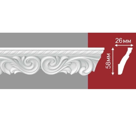 Плинтус Decor Ek d145/60мм (упак-2шт.) D-145