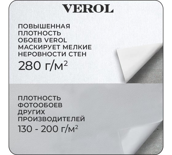 Флизелиновые обои Verol «Серые» 1.06x10 м, площадь 10.6 м2, обои на стену, декор для дома, виниловые на флизелине, метровые, однотонные, компаньоны 21-ФОК-001