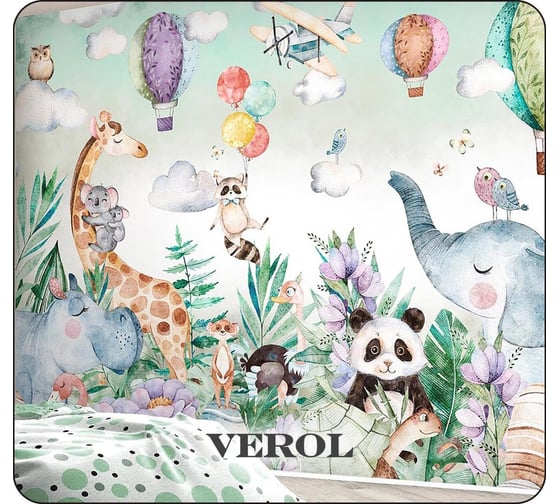 Флизелиновые фотообои Verol "животные" 400x283 см, разноцветный, 4полосы 147-ФФО-03250