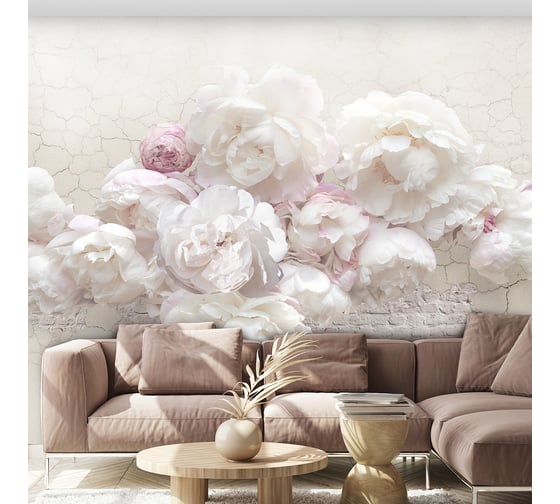 Флизелиновые фотообои Verol цветы 300x283 см, розовый, 3 полосы 131-ФФО-03298