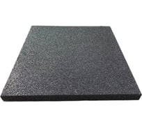 Плитка из резиновой крошки с грунтозацепщиками (пуансонами) Rezcon 500x500x45 мм, черная Pu50050045blk