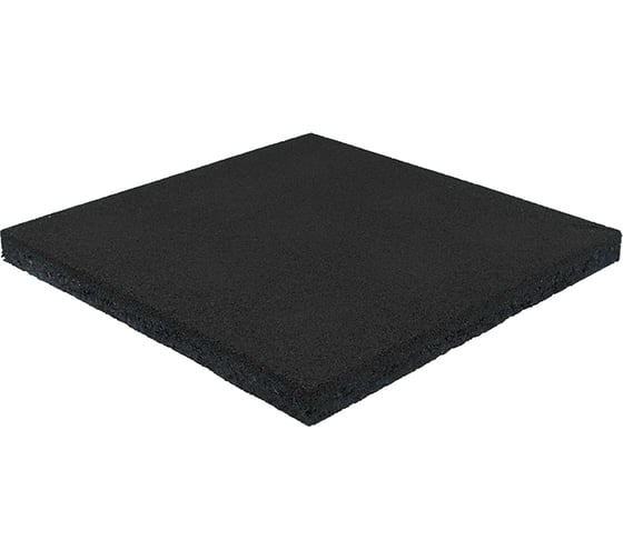 Полнотелая плитка из резиновой крошки Rezcon 500x500x40 мм, черная Pp50050040blk