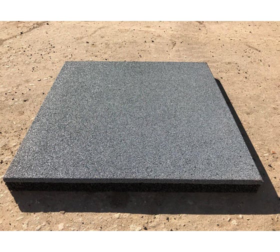 Полнотелая плитка из резиновой крошки Rezcon 500x500x20 мм, серая Pp50050020gry