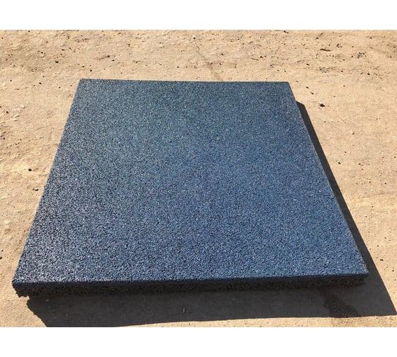 Полнотелая плитка из резиновой крошки Rezcon 500x500x20 мм, синяя Pp50050020bl