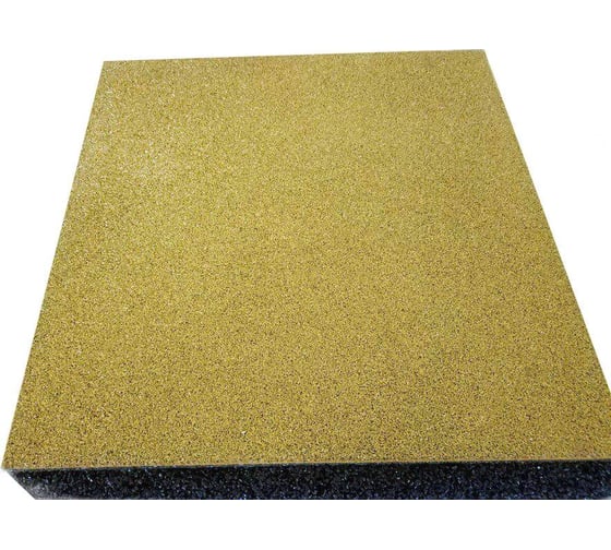 Полнотелая плитка из резиновой крошки Rezcon 500x500x30 мм, желтая (песочная) Pp50050030ye