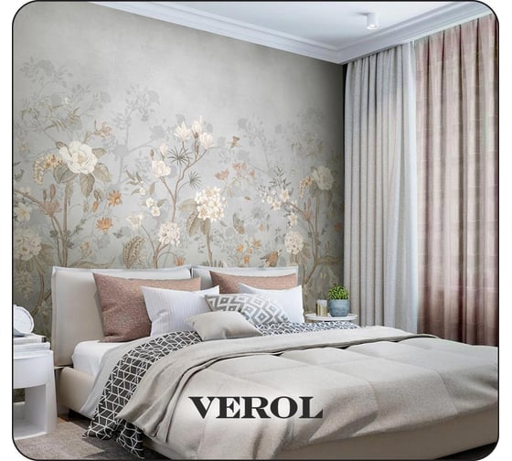 Флизелиновые фотообои Verol "цветы" 300x283 см, 3 полотна 8, 49 м2 134-ФФО-05785