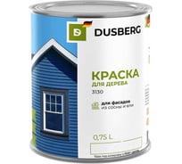 Краска для деревянных фасадов, заборов, беседок из древесины мягких хвойных пород Dusberg 3130 бесцветная база, 0.75 л, цвет 2046 коньяк 3130-750-Dus2046
