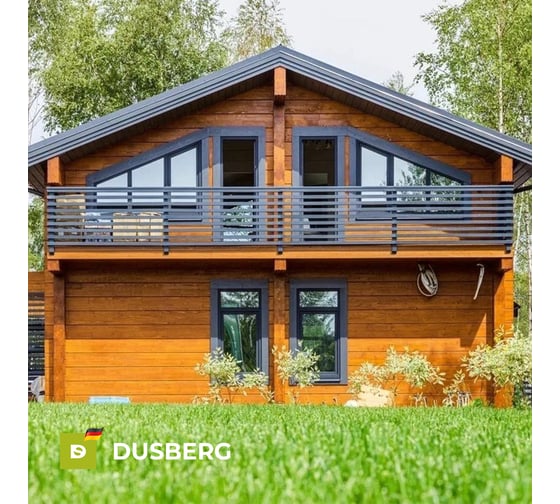 Масло для дерева Dusberg 2110 для фасадов, заборов, беседок и других вертикальных поверхностей из мягких и твердых пород древесины, 10 л, цвет 2073 янтарный 2110-10-Dus2073