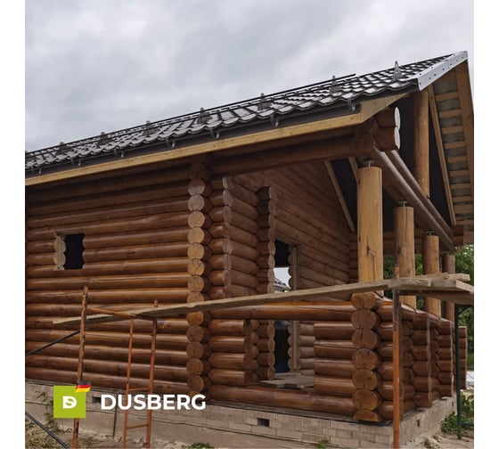 Масло для дерева Dusberg 2110 для фасадов, заборов, беседок и других вертикальных поверхностей из мягких и твердых пород древесины, 10 л, 2076 темный орех 2110-10-Dus2076