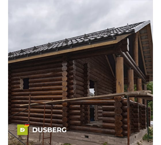 Масло для дерева Dusberg 2110 для фасадов, заборов, беседок и других вертикальных поверхностей из мягких и твердых пород древесины, 10 л, цвет 2075 палисандр 2110-10-Dus2075