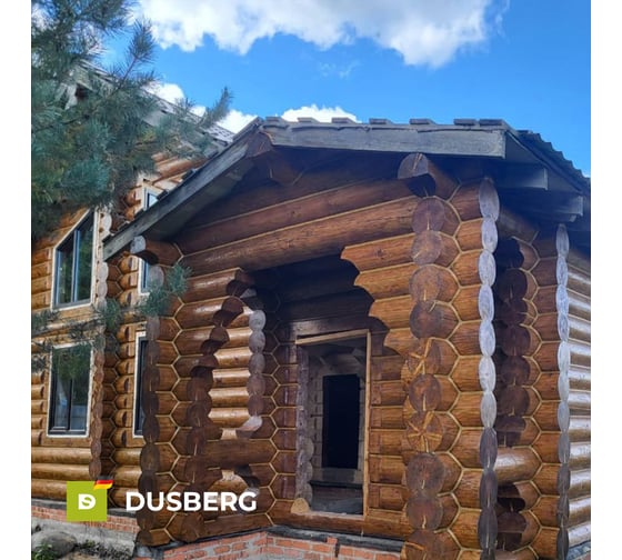 Масло для дерева Dusberg 2110 для фасадов, заборов, беседок и других вертикальных поверхностей из мягких и твердых пород древесины, 10 л, цвет 2052 светло-коричневый 2110-10-Dus2052