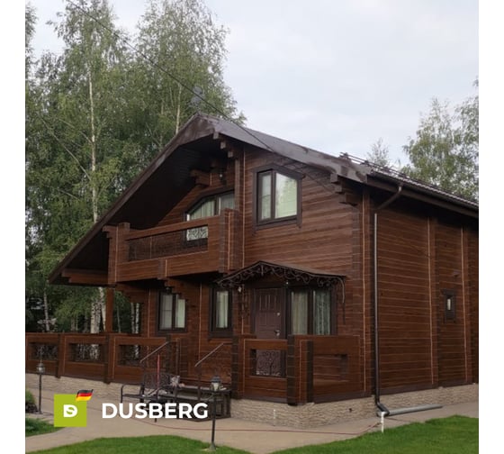Масло для дерева Dusberg 2110 для фасадов, заборов, беседок и других вертикальных поверхностей из мягких и твердых пород древесины, 2 л, цвет 2067 гранат 2110-2-Dus2067