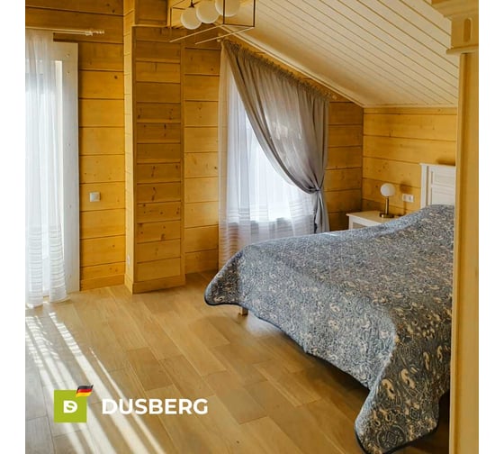 Масло с твёрдым воском для пола, лестниц Dusberg 2530 для внутренних работ, с карнаубским воском, 2 л, цвет 2006 прозрачный оранжевый 2530-2-Dus2006